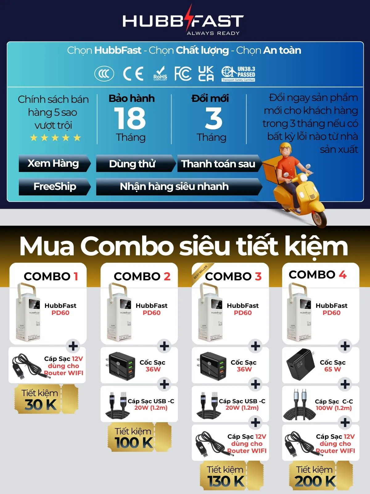 HUBBFAST PD60 - 50000mAh 24 7 pd60 cta v2