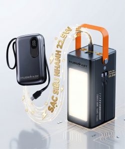Công nghệ sạc nhanh 22.5W trên sạc dự phòng HubbFast.