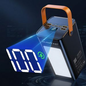 Màn hình LED hiển thị chính xác % pin trên sạc dự phòng HubbFast.
