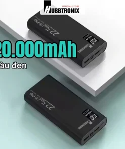 Pin sạc dự phòng HubbFast PD20 20.000mAh thiết kế siêu mỏng hỗ trợ sạc nhanh 22.5W chính hãng