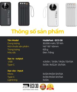 HUBBFAST ECO30 - 30000mAh 21 13 0ece4d73 4912 464d afc8 324e0f92d390