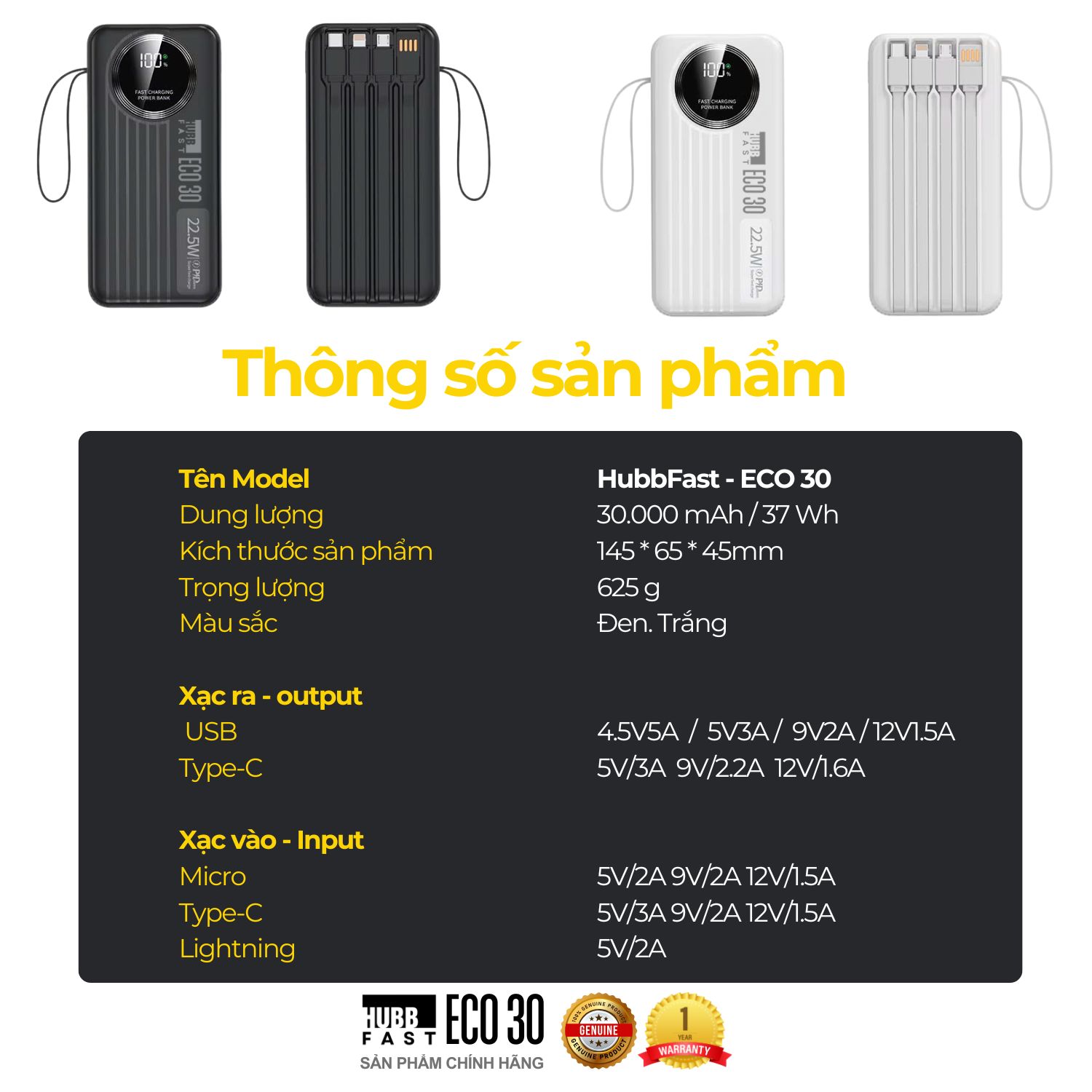 HUBBFAST ECO30 - 30000mAh 10 13 0ece4d73 4912 464d afc8 324e0f92d390