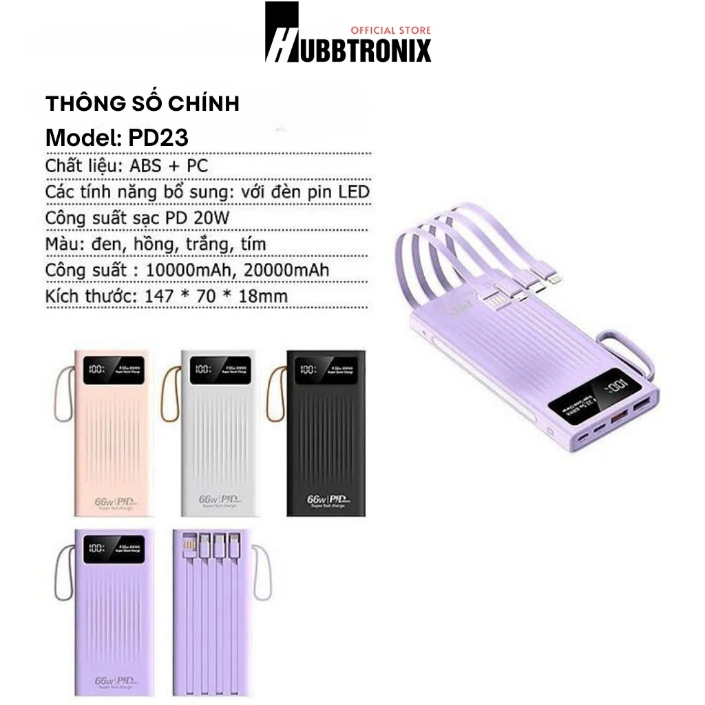 HUBBFAST PD23 - 20.000mAh 2 2 1f4cee03 7a99 40f3 bbdd 3e1c2cfc3805