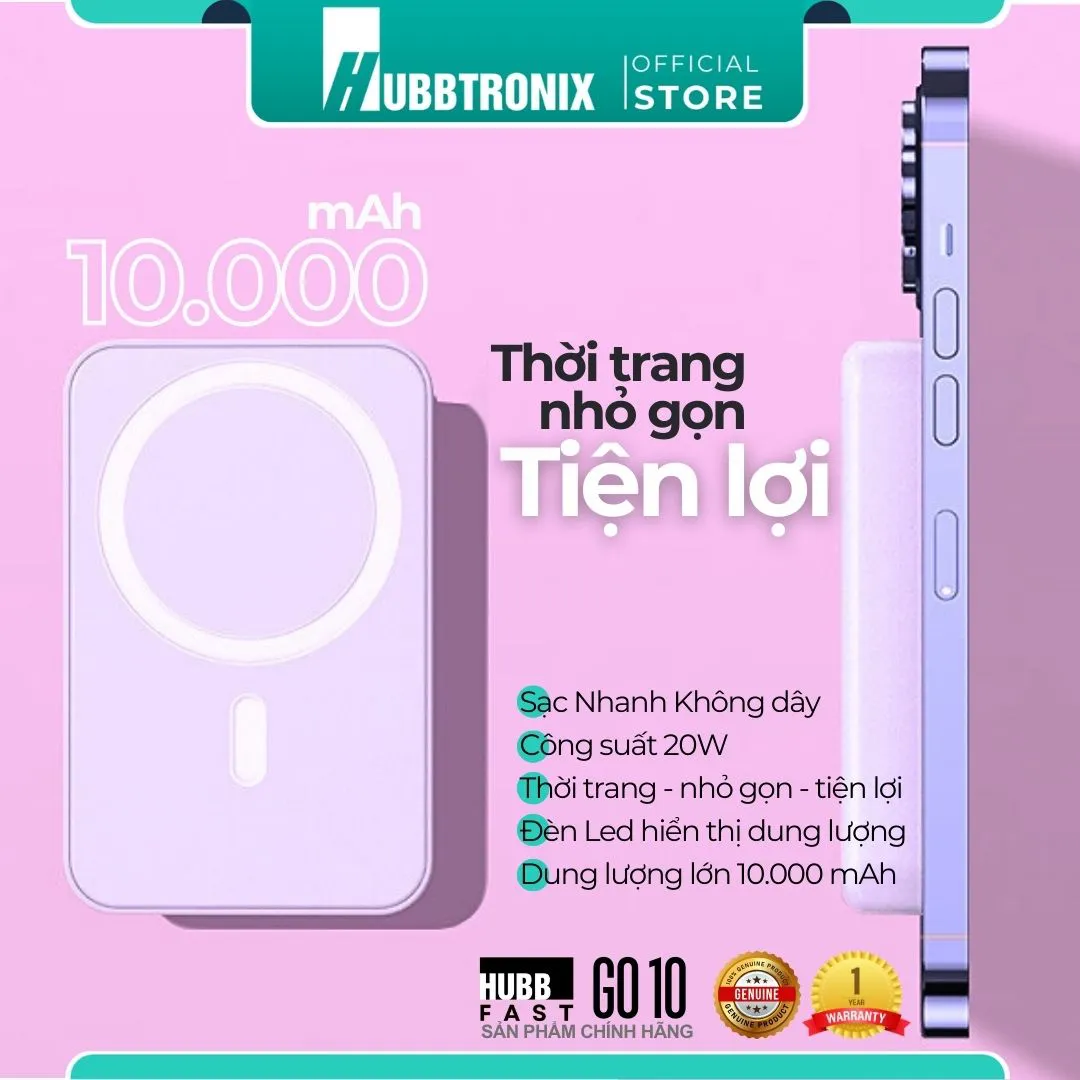 HUBBFAST GO10 - 10000mAh 3 HUBBFAST GO10 – 10000mAh - hình 3