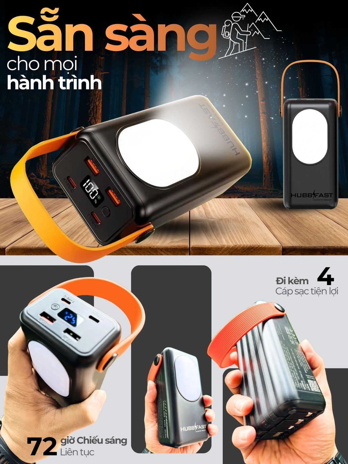 HUBBFAST PD35 - 30000mAh 6 5 anh thuc te tang trust dc76e35e c0db 4221 bac1 bcddbcd00803