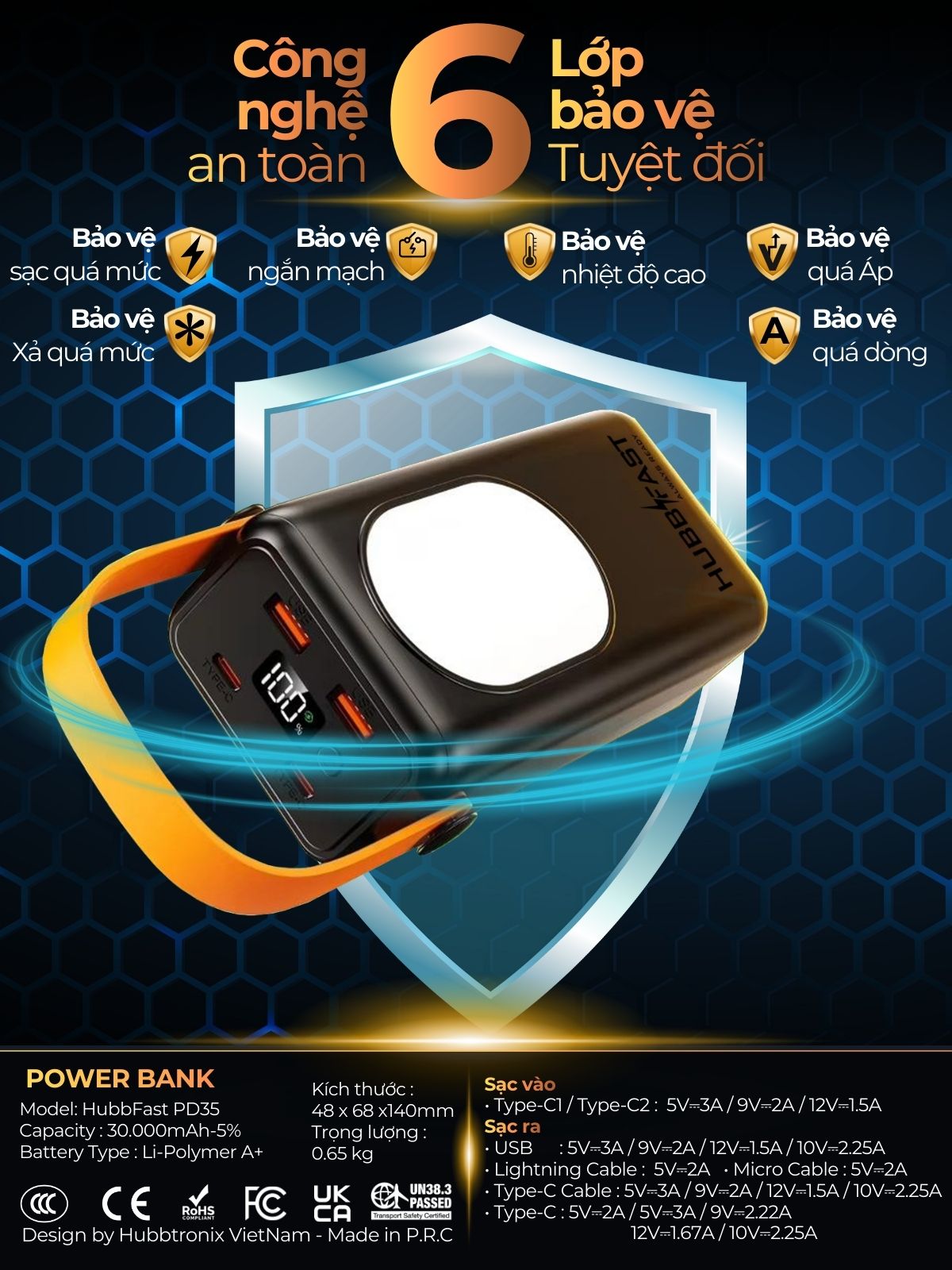 HUBBFAST PD35 - 30000mAh 7 6 truyen tai niem tin thuong hieu 31b6865c acbb 41ba b69f c12a797dc677