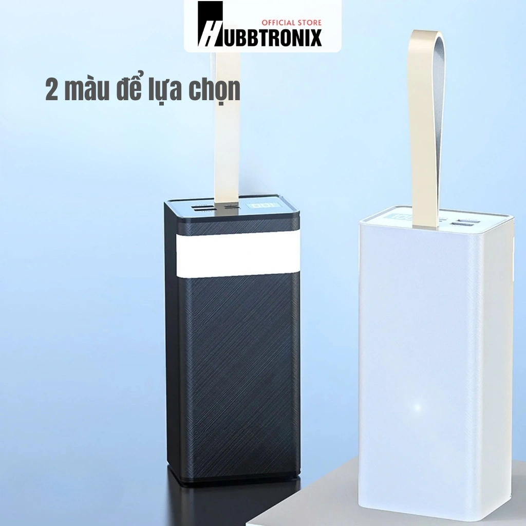 HUBBFAST PD43 - 40.000mAh 7 Pin dự phòng HubbFast PD43 40.000mAh hỗ trợ sạc nhanh 22.5W và tích hợp đèn LED SOS khẩn cấp