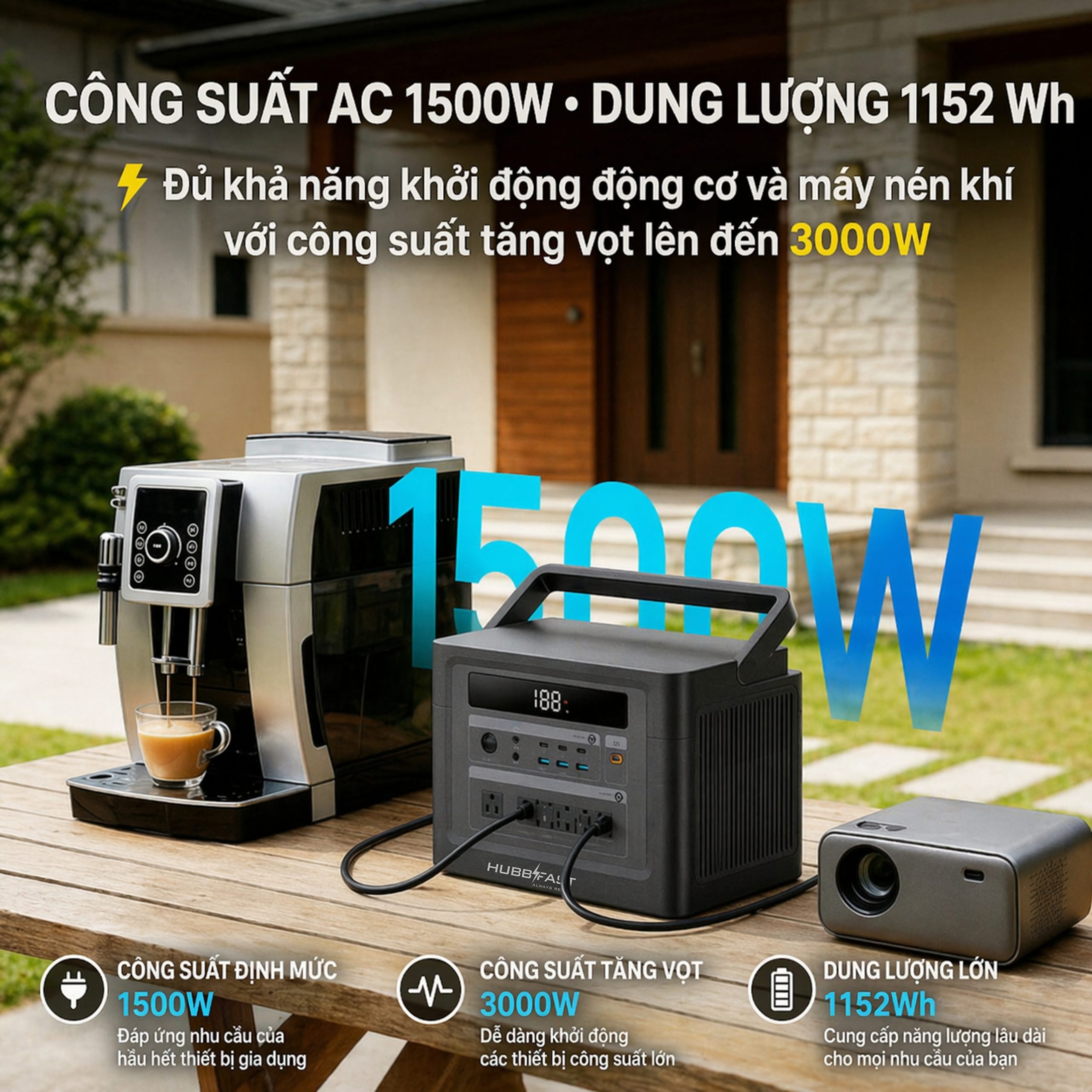 HUBBFAST 1500W - 1152Wh 2 HUBBFAST 1500W – 1152Wh - hình 2