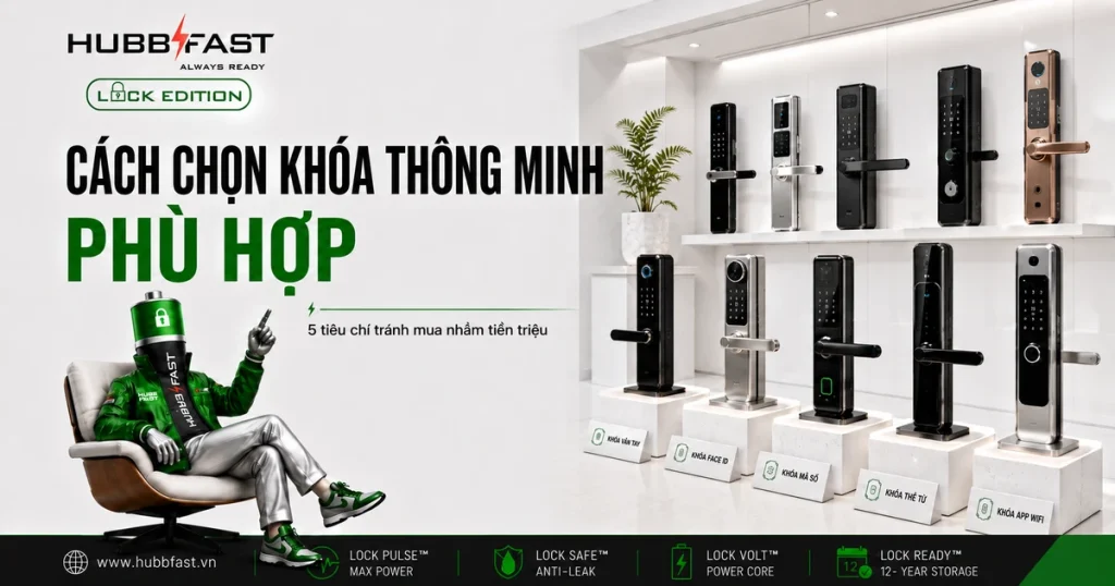 Cách Chọn Khóa Cửa Thông Minh Phù Hợp: 5 Tiêu Chí Tránh Mua Nhầm Tiền Triệu 1 Cách chọn khóa cửa thông minh phù hợp - 5 tiêu chí 2026 | HubbFast