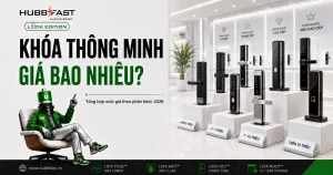 Khóa cửa thông minh giá bao nhiêu - tổng hợp mức giá 2026 | HubbFast Lock Edition – Pin kiềm Alkaline cho khóa thông minh