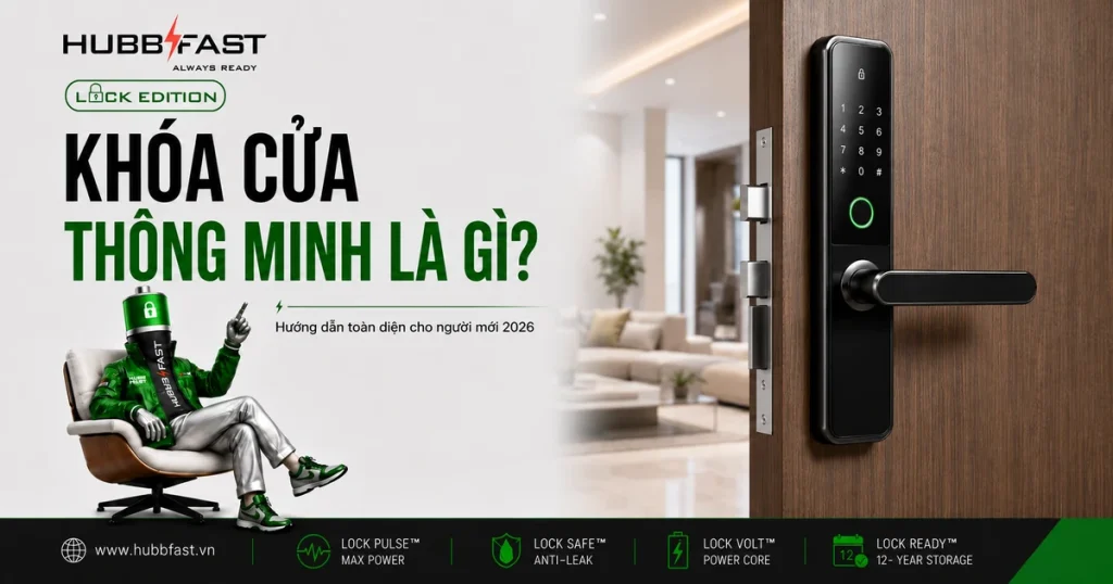 Khóa Cửa Thông Minh Là Gì? Hiểu Đúng Để Không Bị Kẹt Ngoài Cửa Vì Hết Pin 1 Khóa cửa thông minh là gì - hướng dẫn toàn diện 2026 | HubbFast