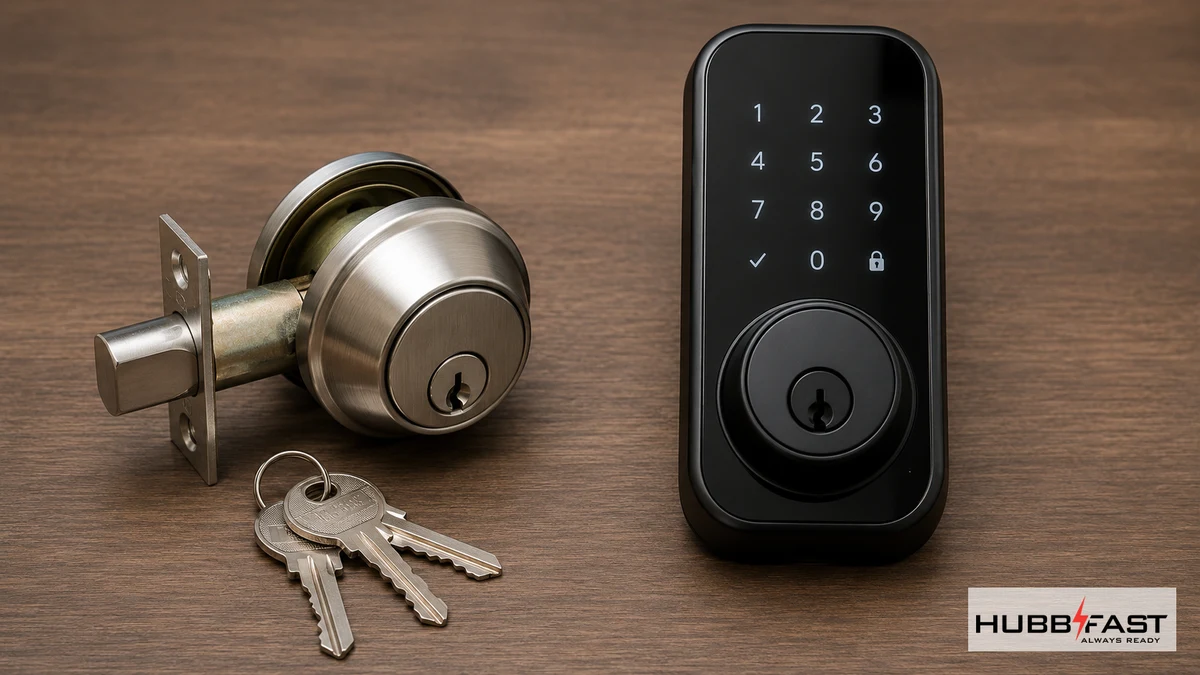 Cân nhắc chọn giữa khóa thông minh và khóa cơ cho cửa nhà | HubbFast Lock Edition – Pin kiềm Alkaline cho khóa thông minh
