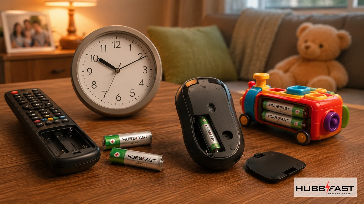 Pin AA Energizer vs HubbFast Premium: Thử Nghiệm Thực Tế 2026 4 Pin AA cấp nguồn cho các thiết bị gia đình như remote, đồng hồ, đồ chơi | HubbFast Premium – Pin kiềm Alkaline