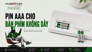 Pin AAA cho bàn phím không dây - bao lâu thay | HubbFast Premium – Pin kiềm Alkaline