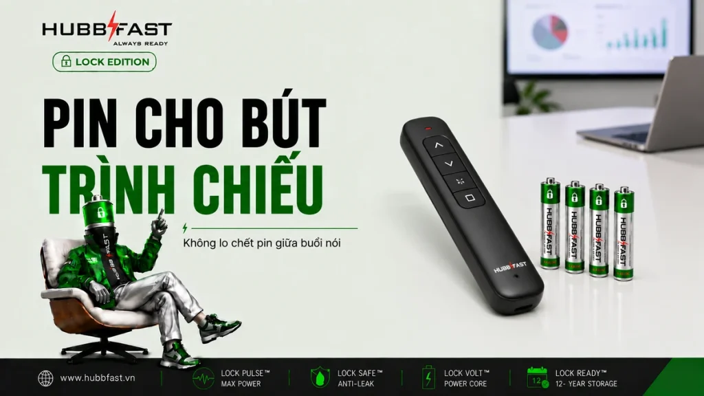 Pin AA Cho Bút Trình Chiếu Và Presenter: Lựa Chọn Cho Người Hay Thuyết Trình 1 Pin cho bút trình chiếu presenter | HubbFast Premium – Pin kiềm Alkaline