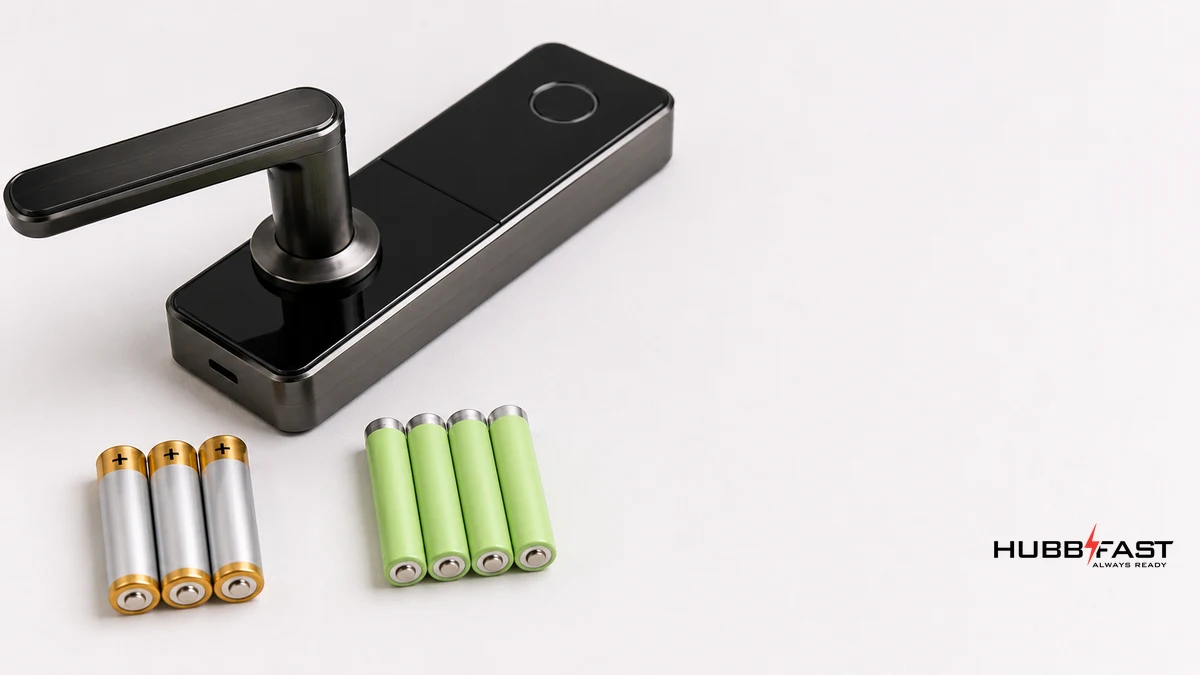 So sánh pin kiềm 1,5V và pin sạc 1,2V cho khóa cửa thông minh | HubbFast Lock Edition – Pin kiềm Alkaline cho khóa thông minh