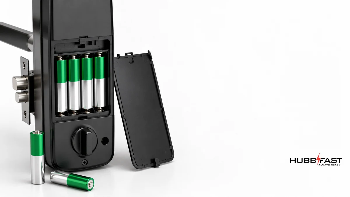 Kiểm tra và thay pin đúng cách cho khóa cửa thông minh | HubbFast Lock Edition – Pin kiềm Alkaline cho khóa thông minh