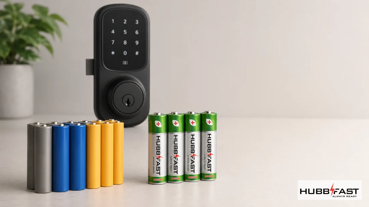 Dùng Pin Thường Cho Khóa Yale 6 Tháng: Chuyện Gì Đã Xảy Ra? 4 So sánh pin thường và pin chuyên dụng HubbFast Lock Edition cho khóa Yale