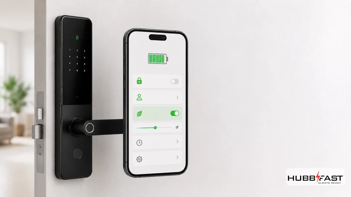 Cài đặt khóa cửa thông minh để tiết kiệm pin | HubbFast Lock Edition – Pin kiềm Alkaline cho khóa thông minh