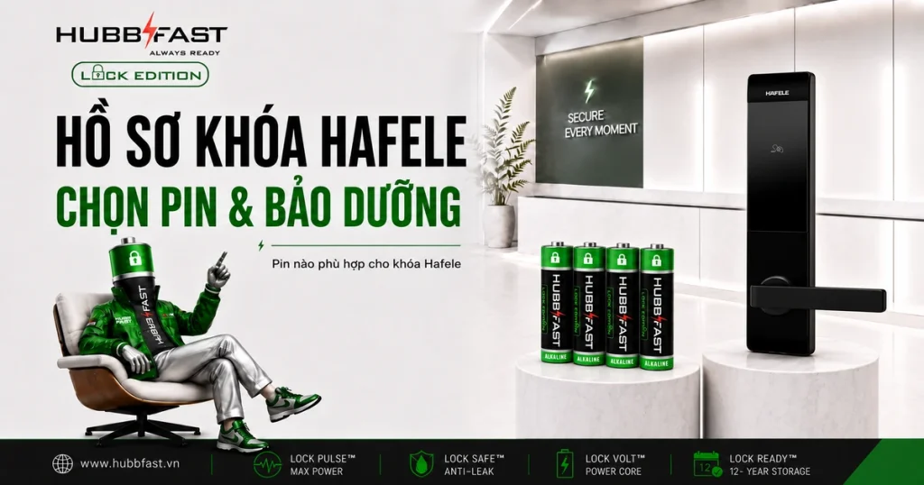 Hồ Sơ Khóa Hafele: Pin Nào Phù Hợp Và Cách Bảo Dưỡng Đúng 1 Hồ sơ khóa Hafele: chọn pin và bảo dưỡng với pin HubbFast Lock Edition