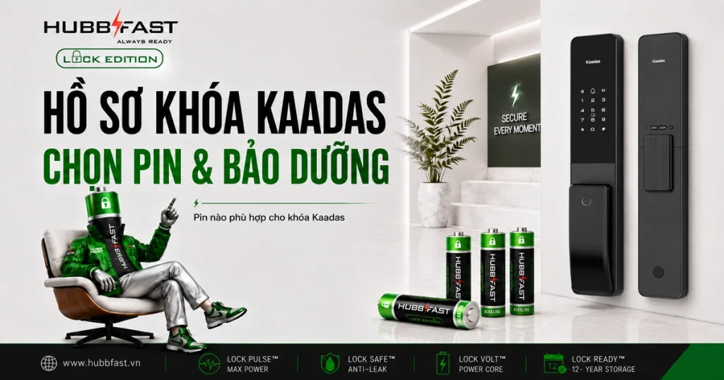 Hồ Sơ Khóa Kaadas: Pin Nào Phù Hợp Và Cách Bảo Dưỡng Đúng 1 Hồ sơ khóa Kaadas: chọn pin và bảo dưỡng với pin HubbFast Lock Edition
