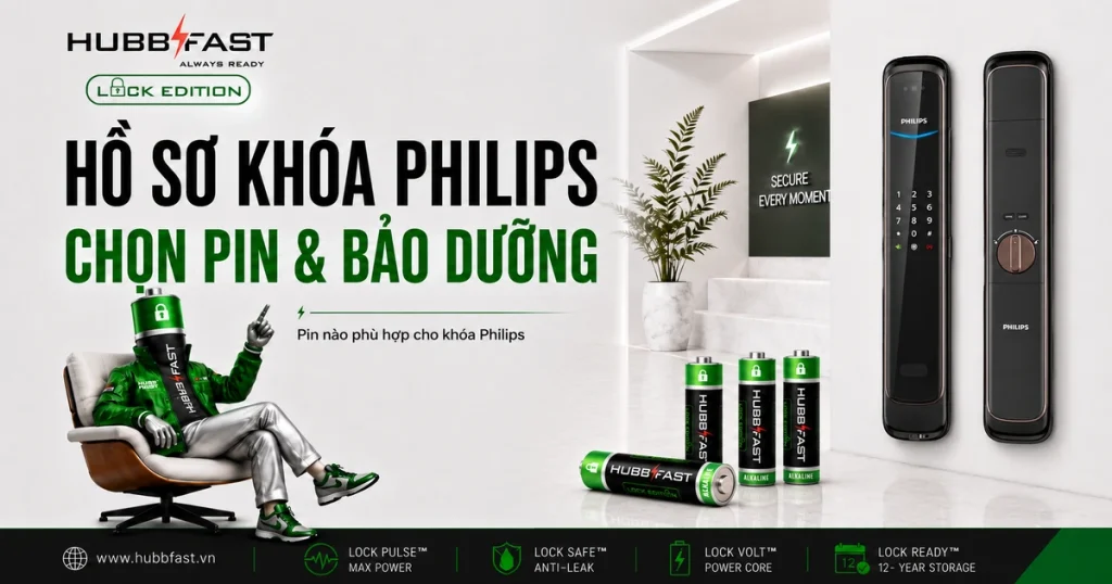 Hồ Sơ Khóa Philips: Pin Nào Phù Hợp Và Cách Bảo Dưỡng Đúng 1 Hồ sơ khóa Philips: chọn pin và bảo dưỡng với pin HubbFast Lock Edition