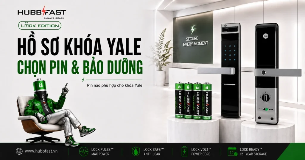 Hồ Sơ Khóa Yale: Pin Nào Phù Hợp Và Cách Bảo Dưỡng Đúng 1 Hồ sơ khóa Yale: chọn pin và bảo dưỡng với pin HubbFast Lock Edition