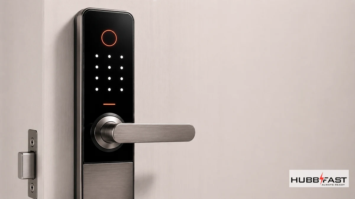 Khóa Hafele hiển thị cảnh báo pin yếu cần thay | HubbFast Lock Edition – Pin kiềm Alkaline cho khóa thông minh