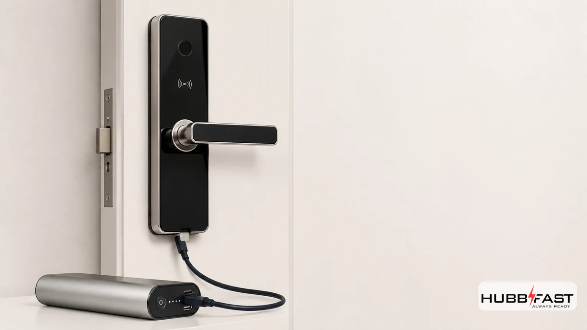 Nguồn mở khẩn cấp cho khóa khách sạn khi pin hết đột ngột | HubbFast Lock Edition – Pin kiềm Alkaline cho khóa thông minh