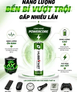 Công nghệ độc quyền pin Alkaline AA HubbFast Premium | HubbFast Premium – Pin kiềm Alkaline cao cấp