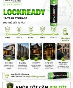 Công nghệ LOCKREADY pin alkaline AA lưu trữ đến 12 năm luôn sẵn sàng | HubbFast Lock Edition – Pin kiềm Alkaline cho khóa thông minh