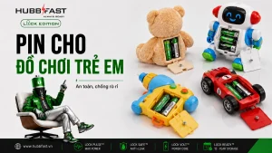Ảnh bìa Pin AA an toàn cho đồ chơi trẻ em | HubbFast Premium – Pin kiềm Alkaline