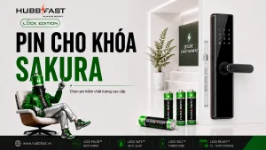 Bia PIN CHO KHOA SAKURA - Pin HubbFast Lock Edition cho khoa thong minh Sakura