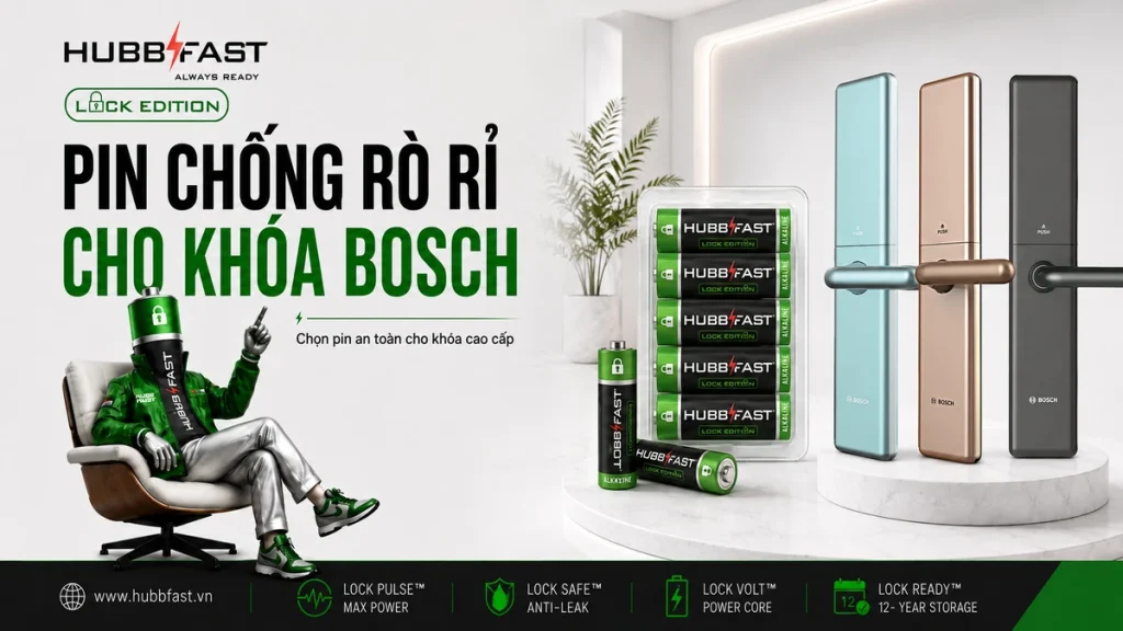 Pin An Toàn Chống Rò Rỉ Cho Khóa Bosch Cao Cấp: Cách Chọn Đúng 1 Pin cho khóa Bosch HubbFast Lock Edition