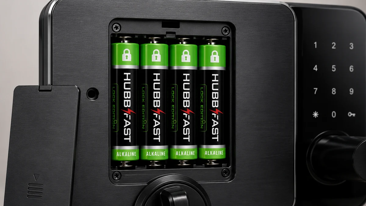 Chọn Pin Kiềm Chất Lượng Cho Khóa Dessman Cao Cấp 2 Khoang pin khóa Dessman cao cấp với bộ pin kiềm AA chất lượng