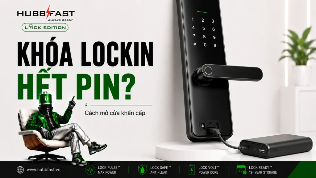 Ảnh bìa Khóa Lockin Xiaomi hết pin mở khẩn cấp | HubbFast Lock Edition – Pin kiềm Alkaline cho khóa thông minh