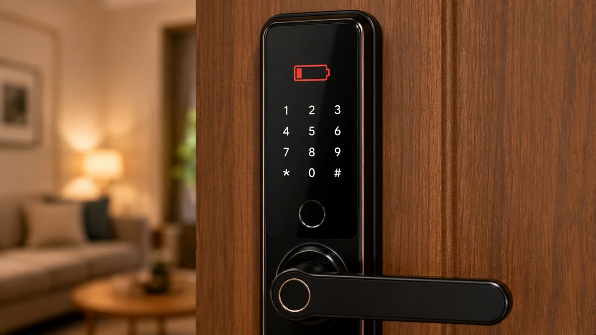 Khóa Samsung Báo Pin Yếu: Cách Xử Lý Và Thay Pin Đúng 2 Khóa Samsung ZigBang hiển thị cảnh báo pin yếu trên bàn phím cửa