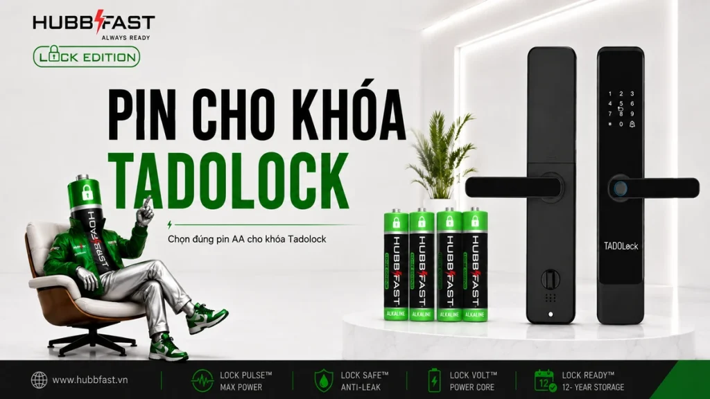 Pin cho khóa Tadolock HubbFast Lock Edition