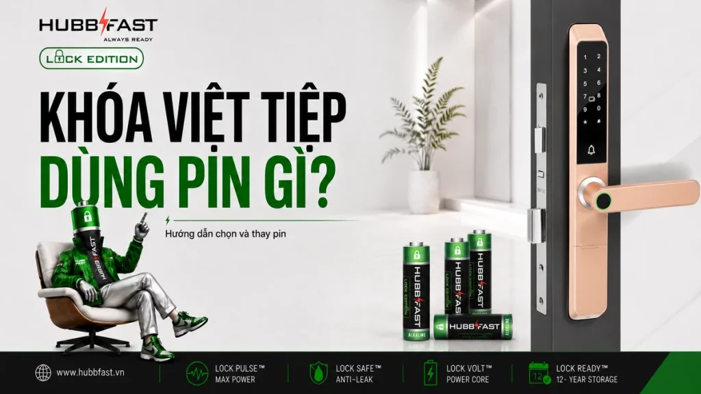 Khóa Việt Tiệp Dùng Pin Gì? Hướng Dẫn Chọn Và Thay Pin 1 Pin cho khóa Viet Tiep HubbFast Lock Edition