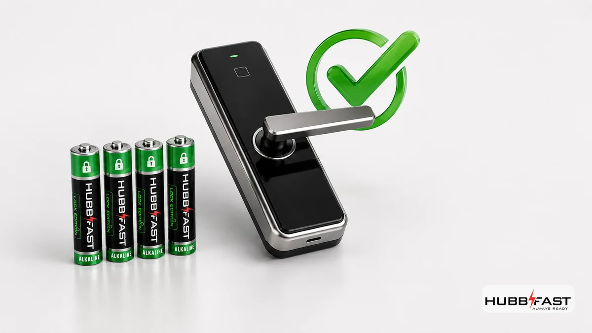 Kiểm Chứng Khoa Học: Pin Kiềm Có Thật Sự Tốt Hơn Pin Carbon Cho Khóa Thông Minh? 4 Pin kiềm HubbFast Lock Edition chuyên dụng khóa cho kết quả ổn định qua kiểm chứng