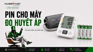 Pin HubbFast Premium cho máy đo huyết áp - chỉ số ổn định đo chính xác