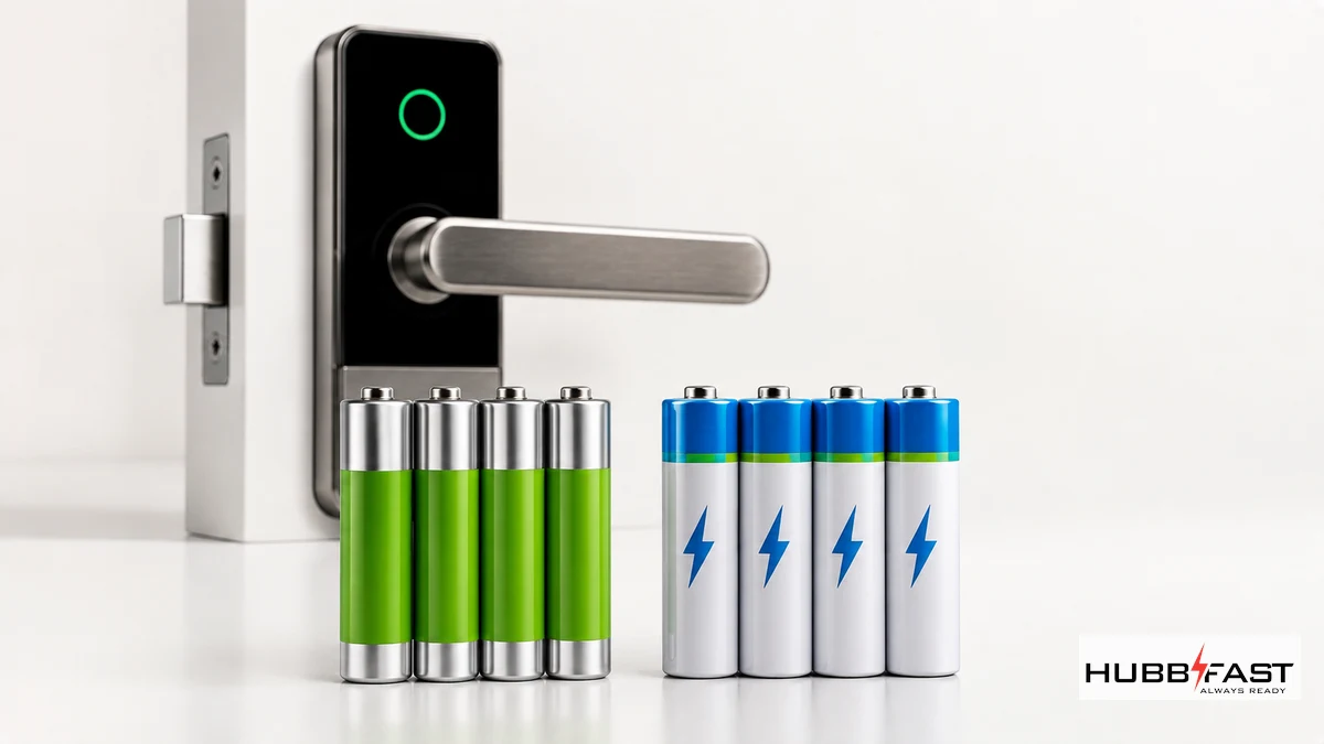 So sánh pin kiềm AA và pin sạc AA cho khóa Tadolock | HubbFast Lock Edition – Pin kiềm Alkaline cho khóa thông minh