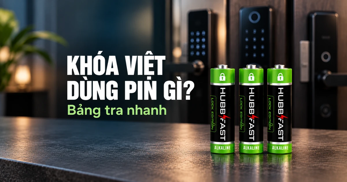 Bìa bảng tra pin cho khóa PHGlock, Gilux, Việt Tiệp — pin AA HubbFast Lock Edition