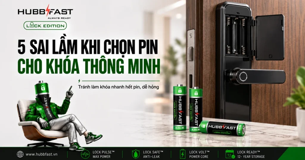 5 sai lầm khi chọn pin cho khóa thông minh - HubbFast Lock Edition