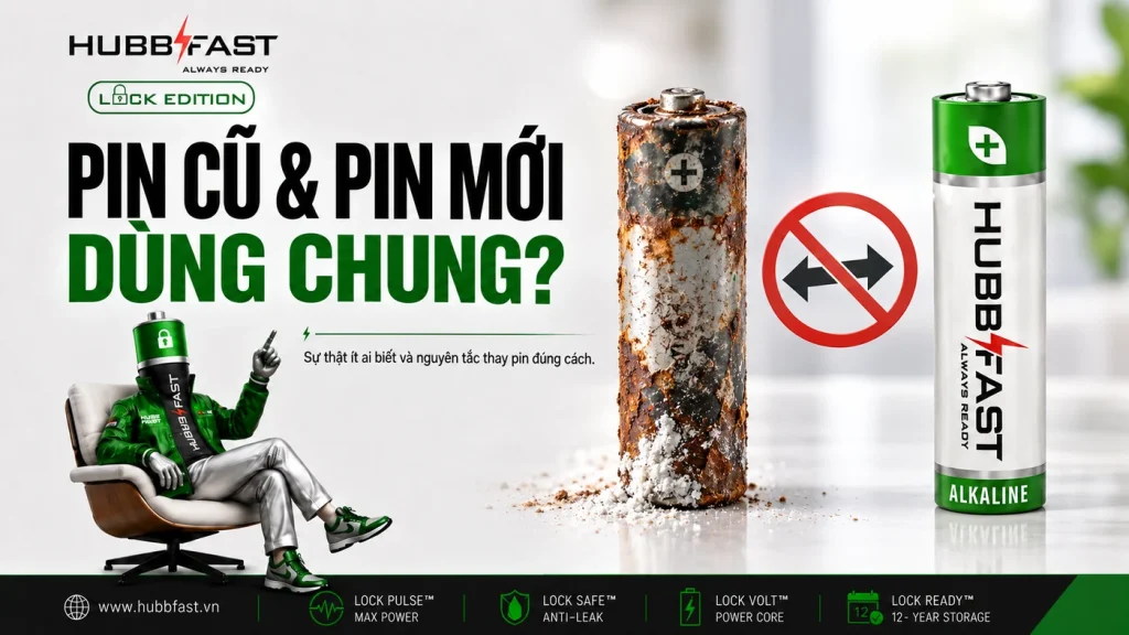 Pin cũ và pin mới dùng chung — HubbFast