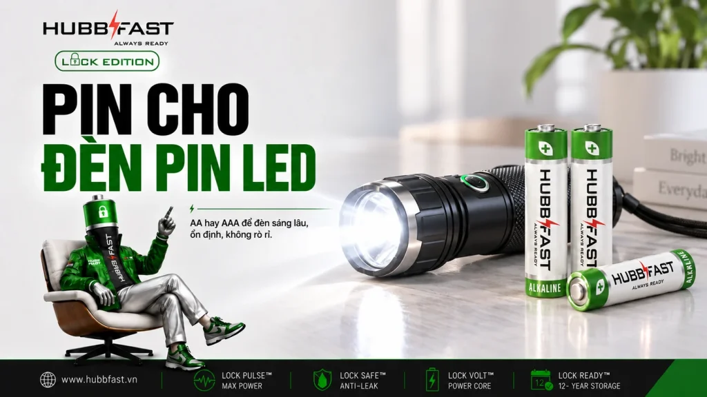 Pin cho đèn pin LED — HubbFast