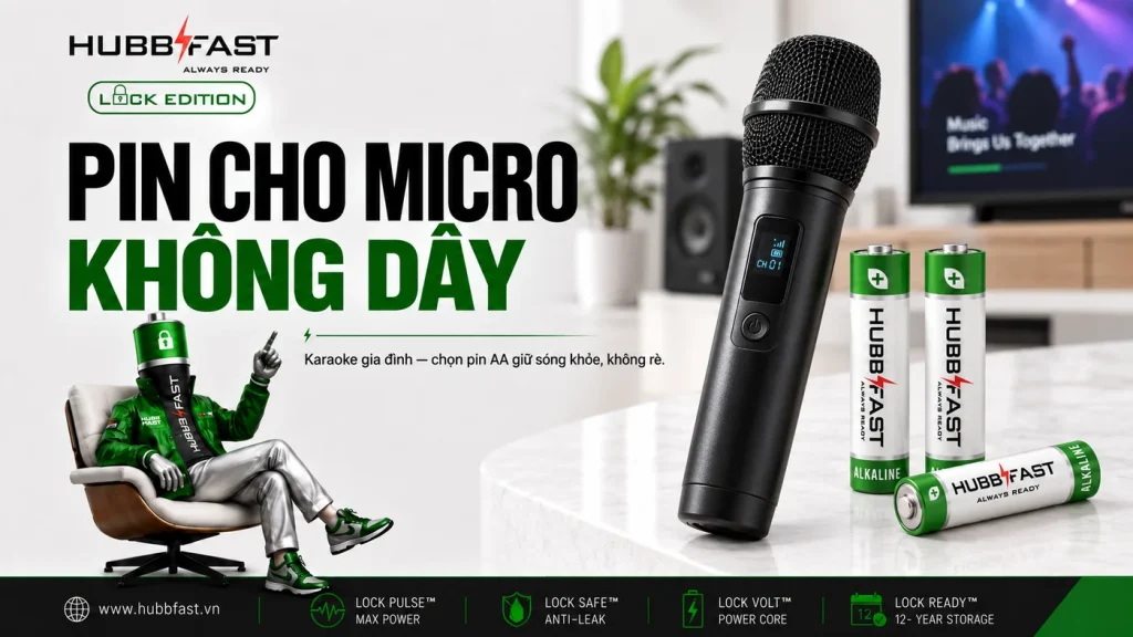Pin cho micro không dây — HubbFast