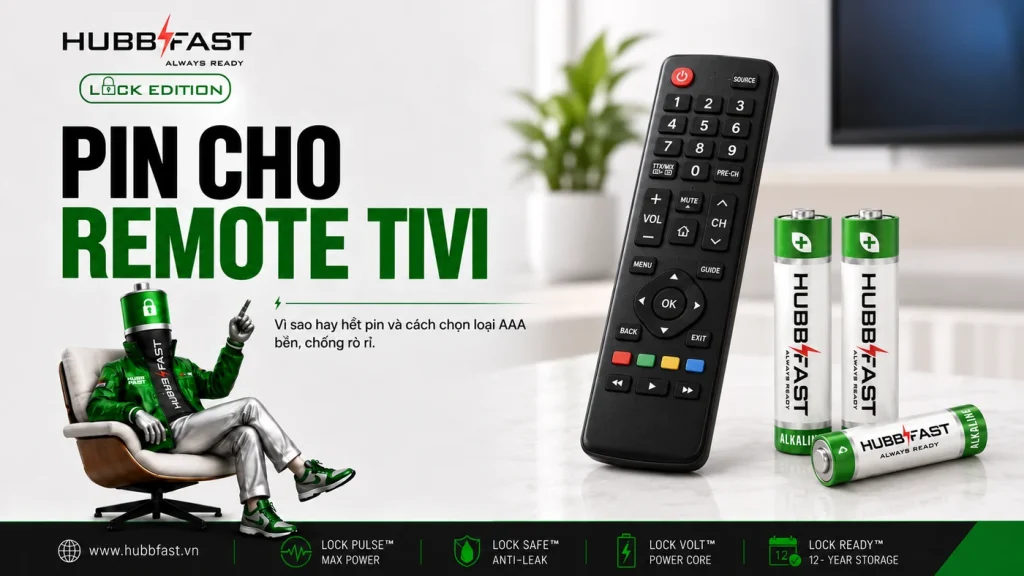 Pin cho remote tivi — HubbFast
