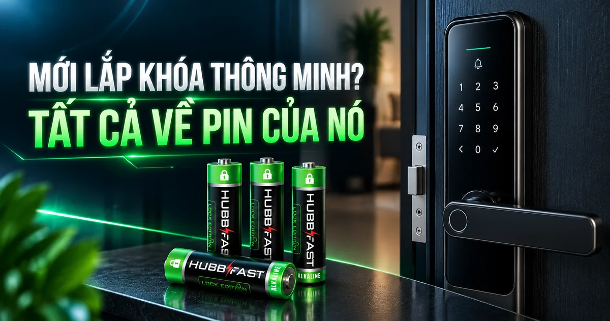 Mới lắp khóa thông minh - tất cả về pin AA HubbFast Lock Edition