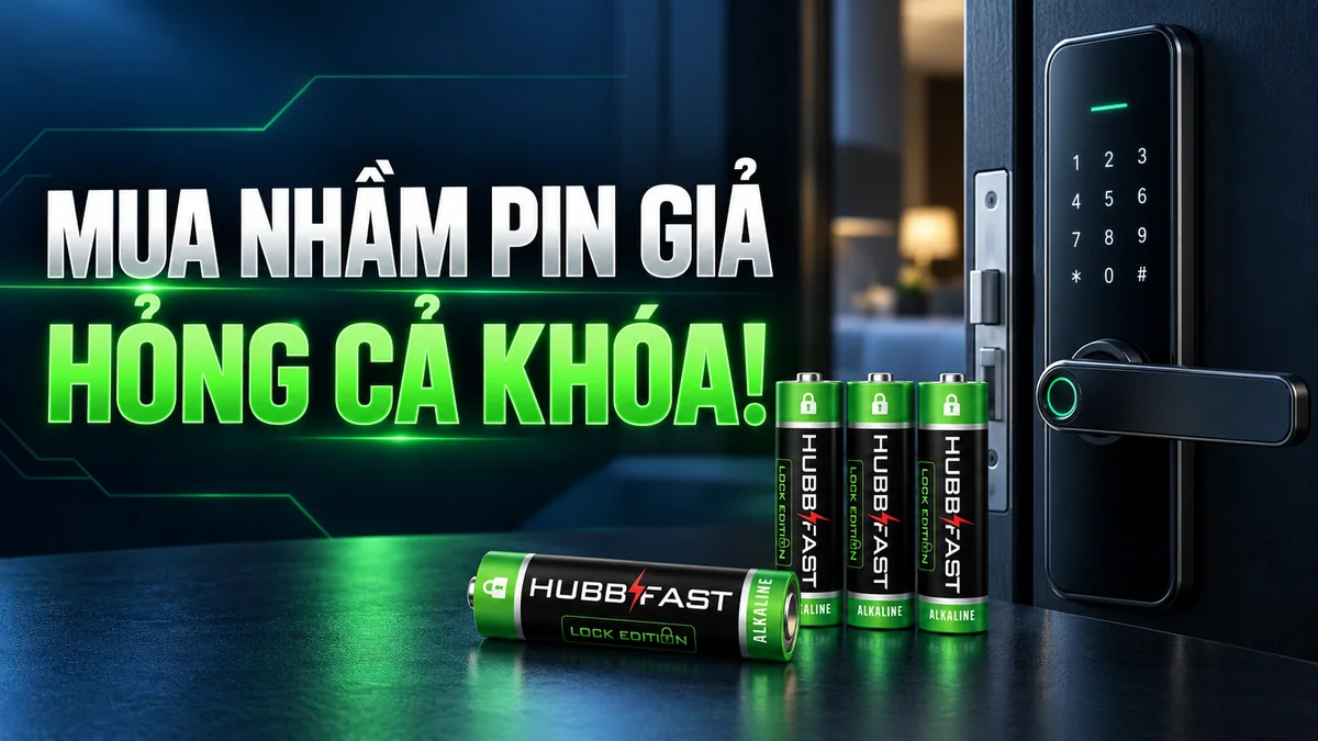 Mua nhầm pin giả hỏng cả khóa - nhận biết pin HubbFast Lock Edition chính hãng